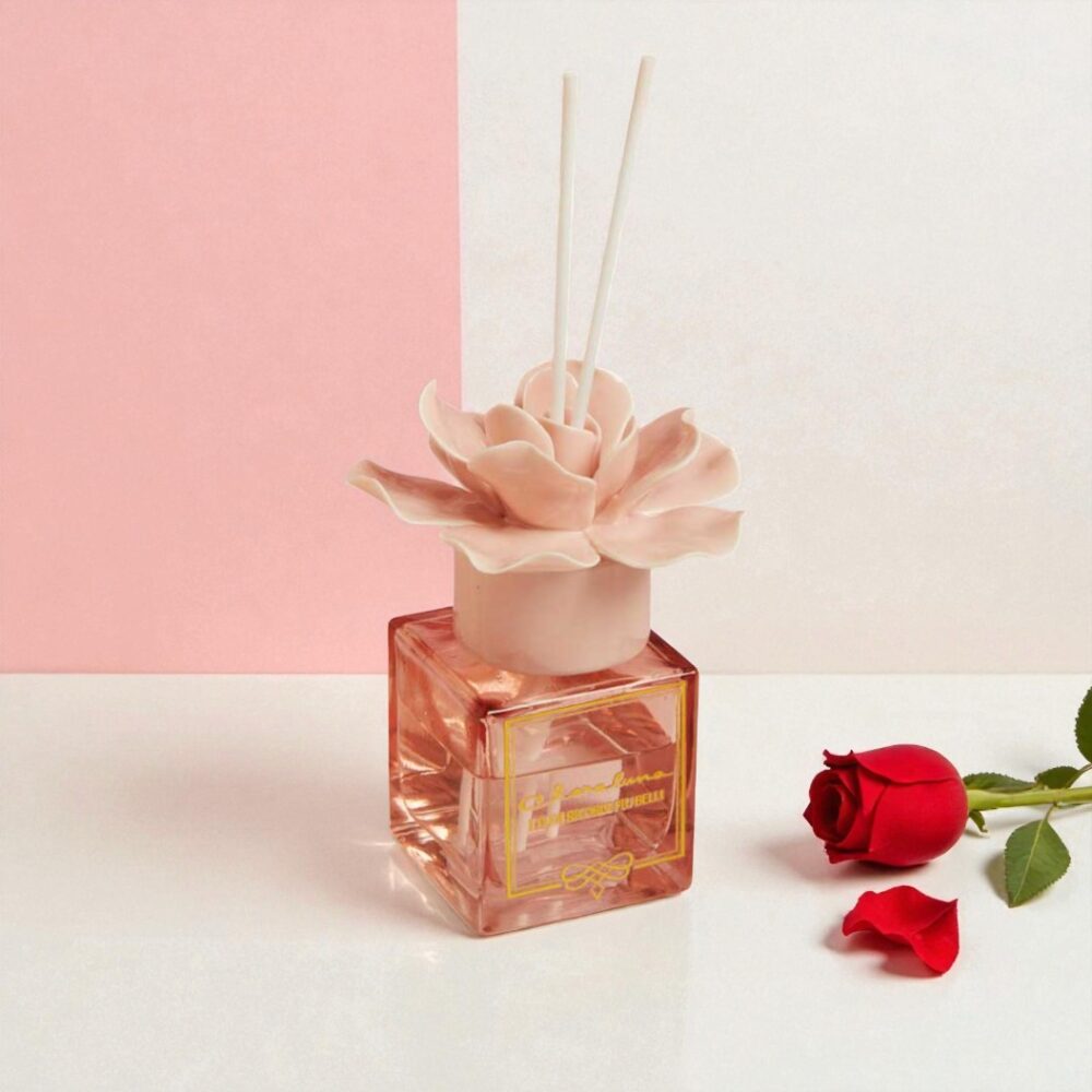 Profumatore fiore rosa - Bomboniere Claraluna