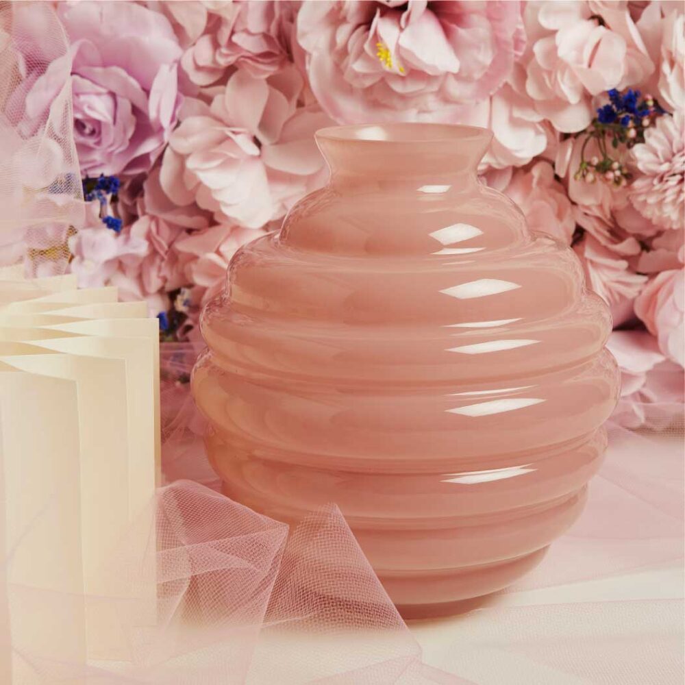 Vaso cerchi rosa grande - Bomboniere Claraluna