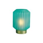 Lampada plissettata celeste piccola - Bomboniere Claraluna