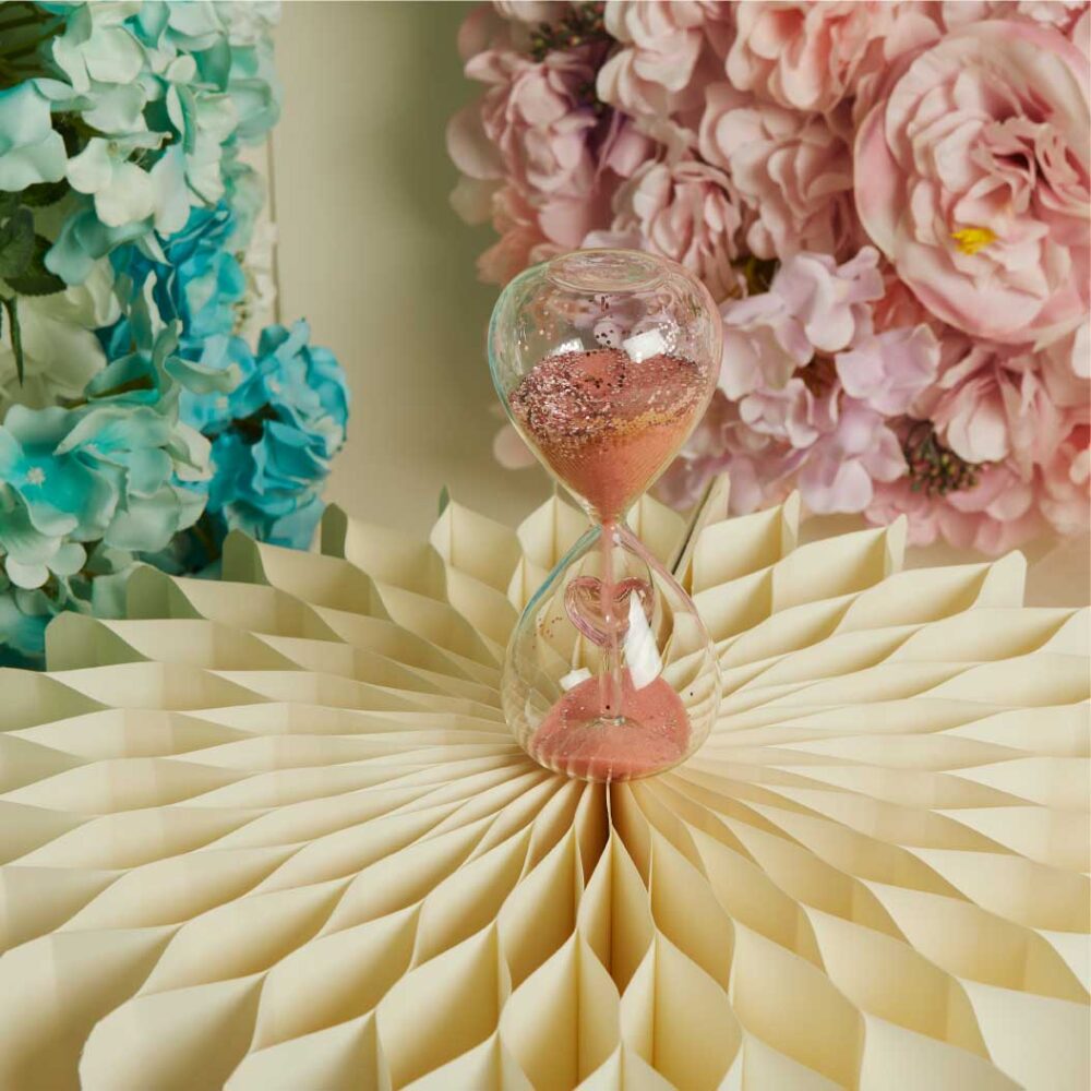 Clessidra colorata rosa - Bomboniere Claraluna