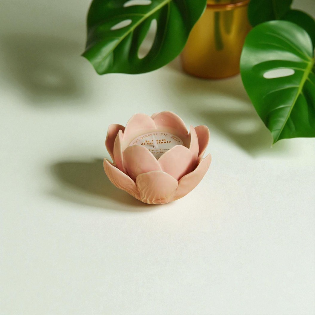 Candela ninfea rosa - Bomboniere Claraluna