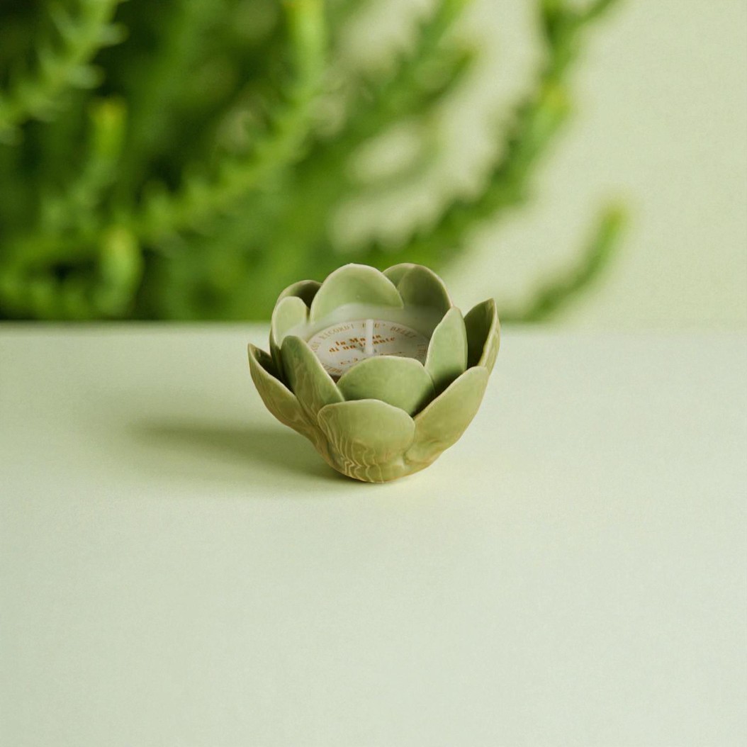 Candela ninfea verde - Bomboniere Claraluna