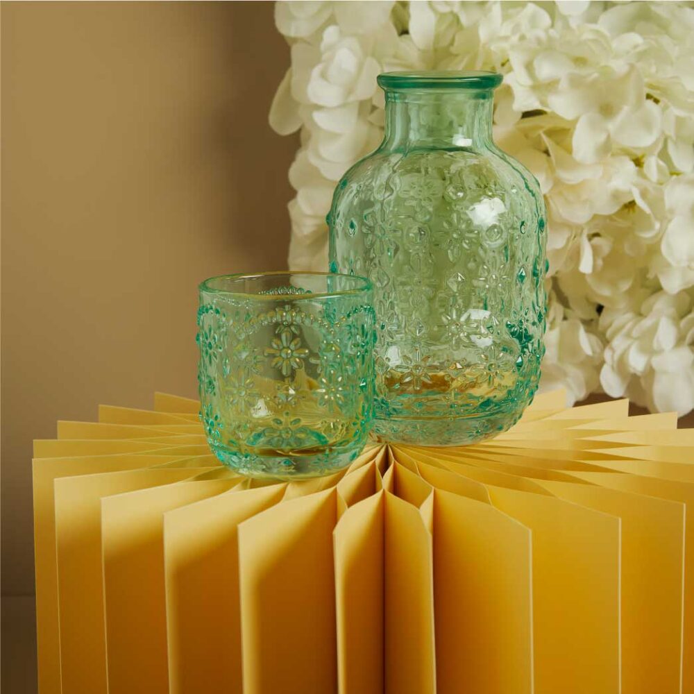 Caraffa con bicchiere azzurro - Bomboniere Claraluna