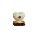 Cuore gesso base oro - Bomboniere Claraluna