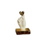 Mano gesso base oro - Bomboniere Claraluna