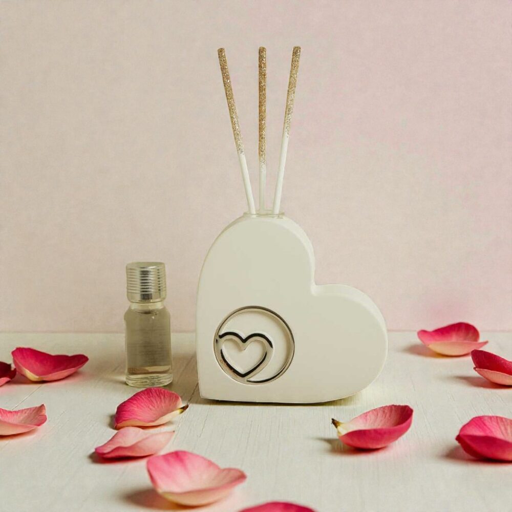 Diffusore cuore silver - Bomboniere Claraluna