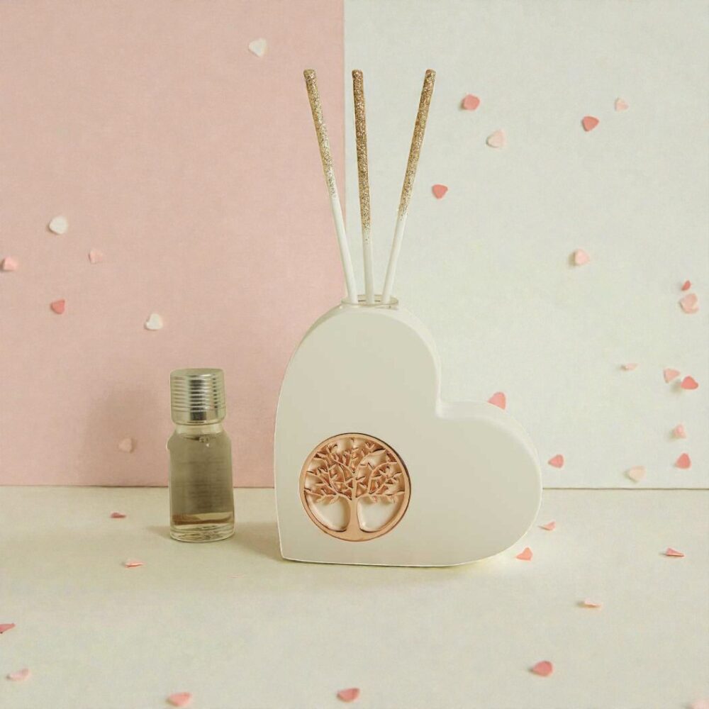 Diffusore cuore albero rosa - Bomboniere Claraluna