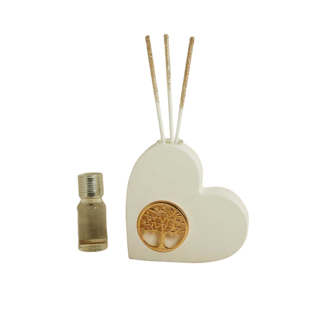 Diffusore cuore albero oro - Bomboniere Claraluna