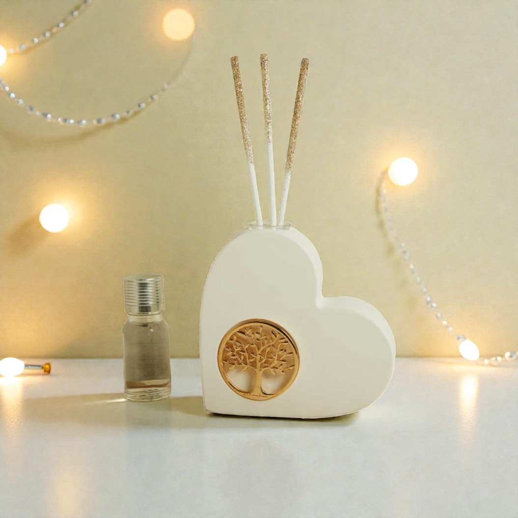 Diffusore cuore albero oro - Bomboniere Claraluna