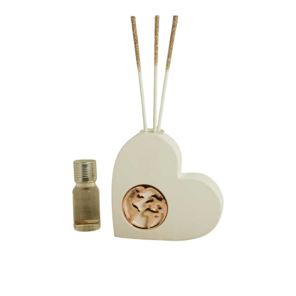 Diffusore cuore mondo rosa - Bomboniere Claraluna