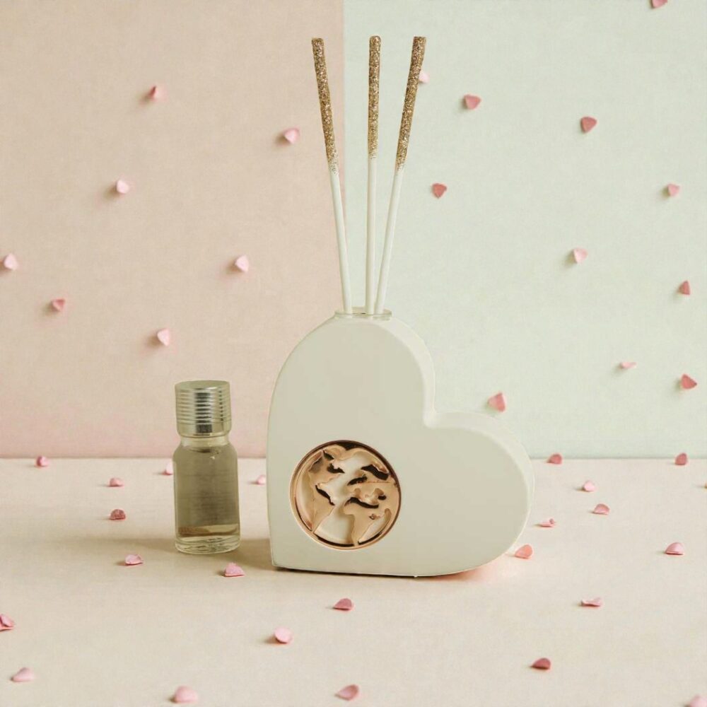 Diffusore cuore mondo rosa - Bomboniere Claraluna