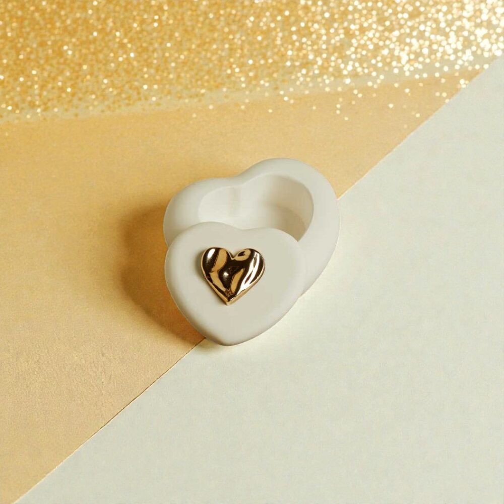 Scatolina cuore oro - Bomboniere Claraluna