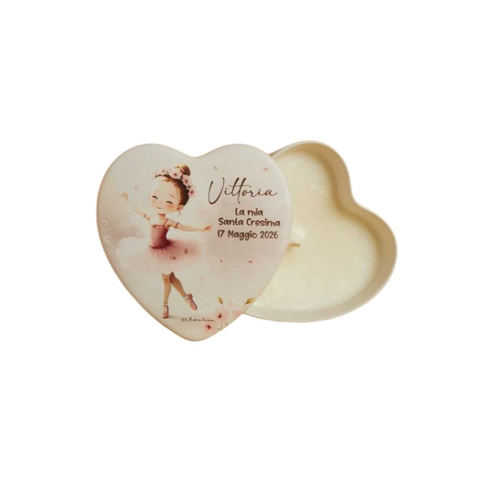 scatolina candela cuore