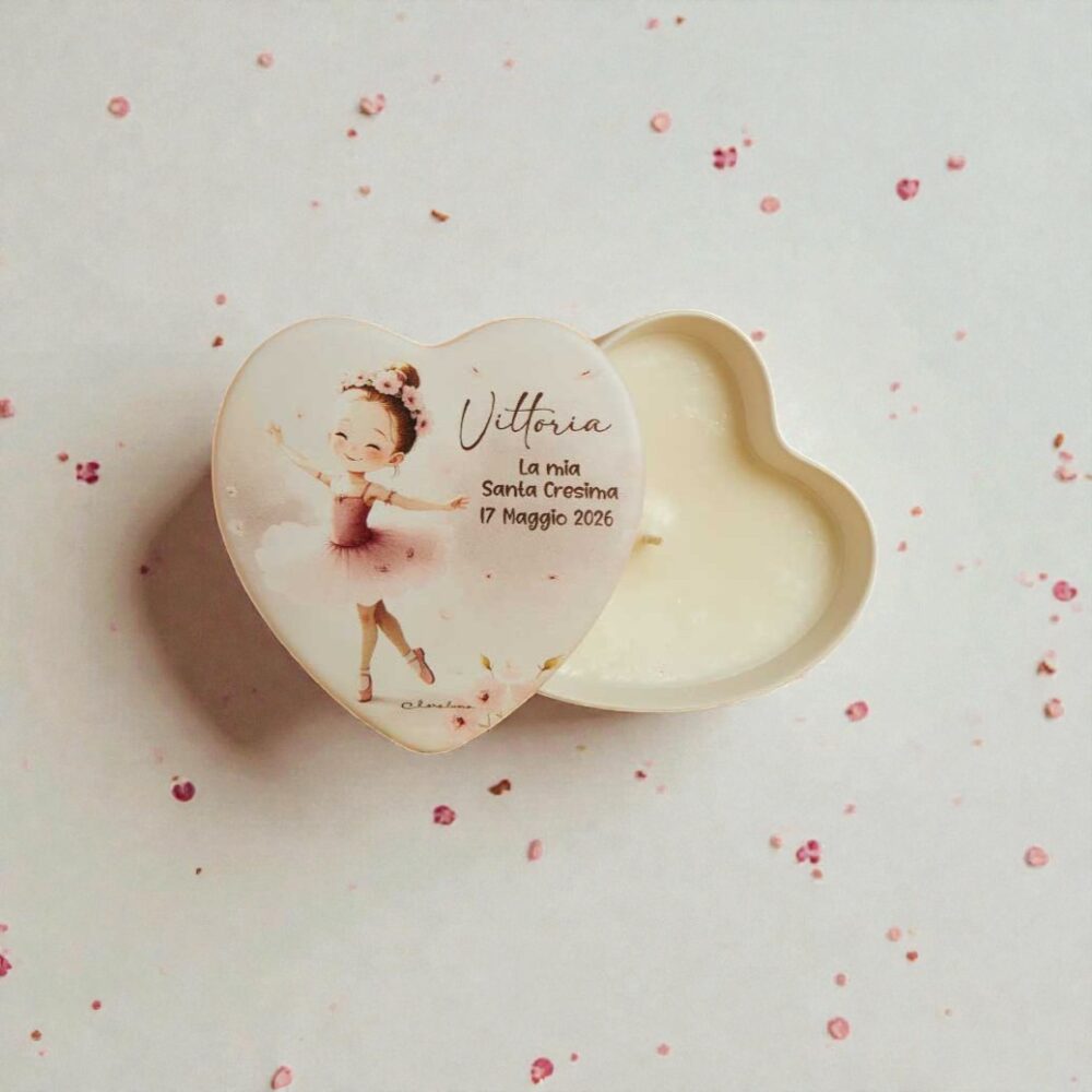 scatolina candela cuore