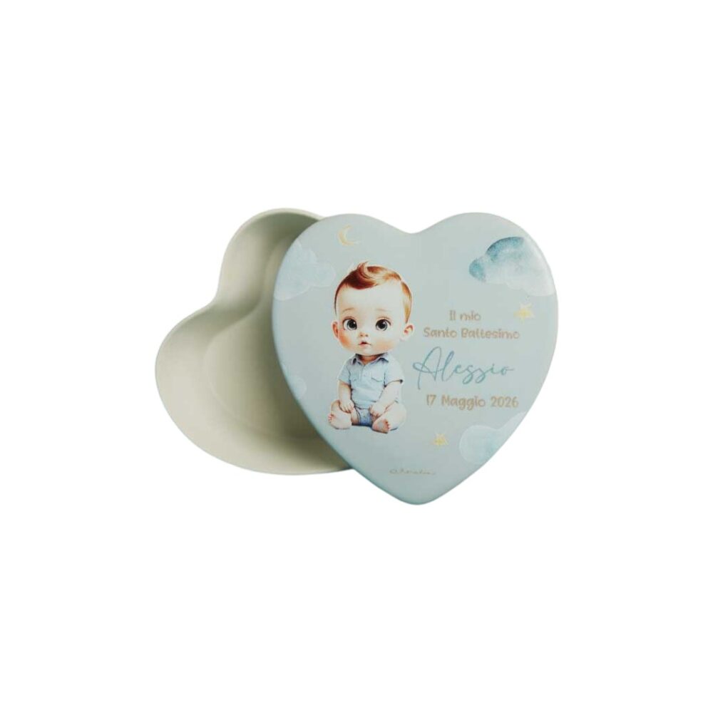 Scatolina cuore bimbo - Bomboniere Claraluna