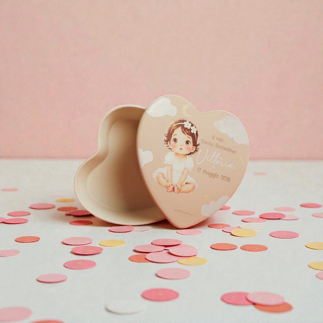 Scatolina cuore bimba - Bomboniere Claraluna