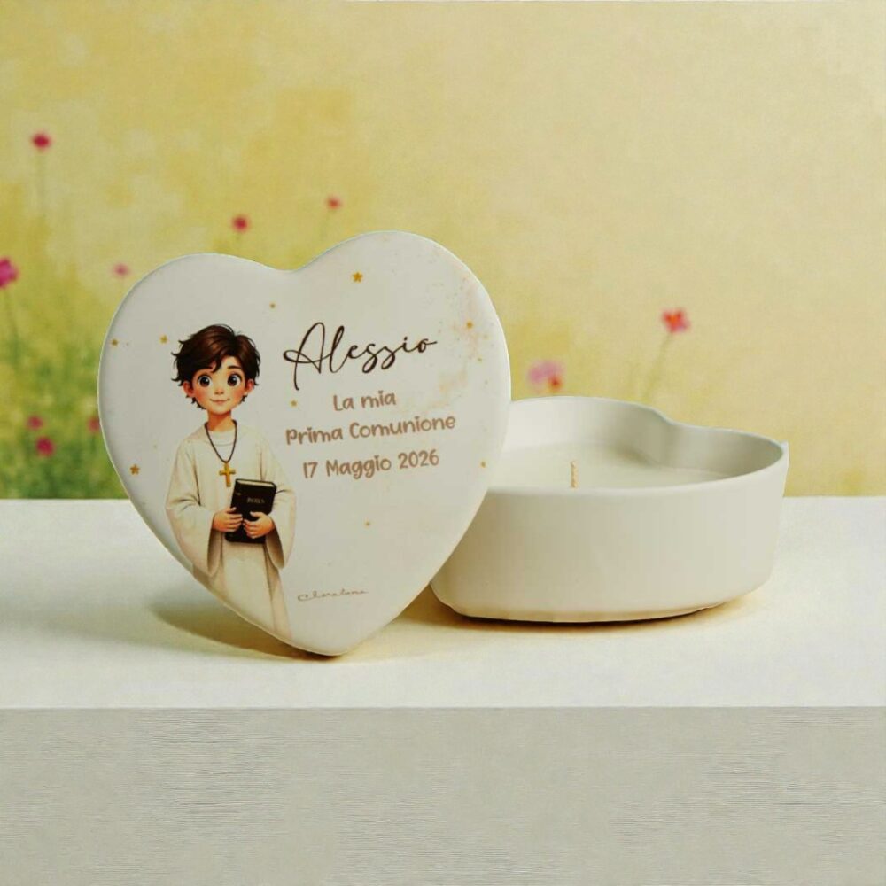 scatolina candela prima comunione