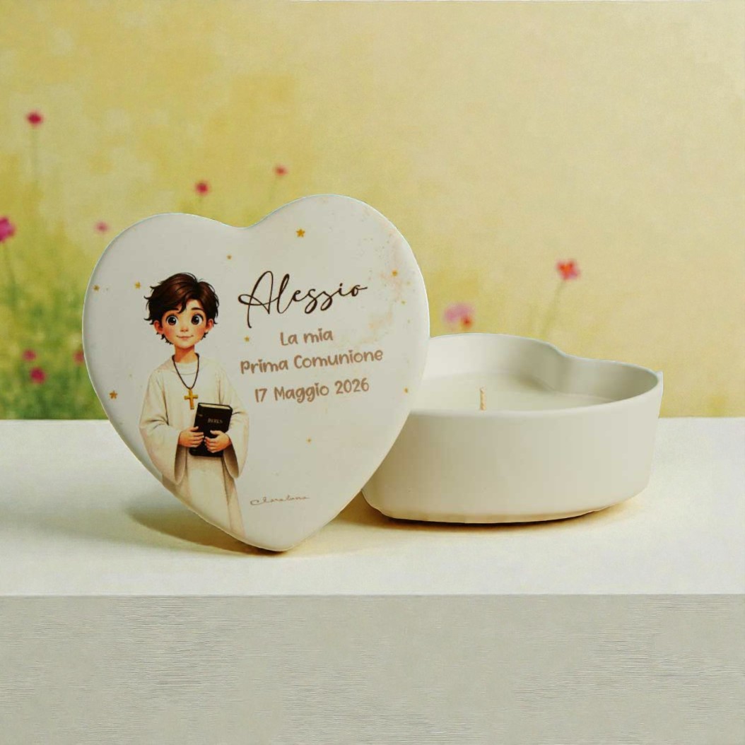 scatolina candela prima comunione