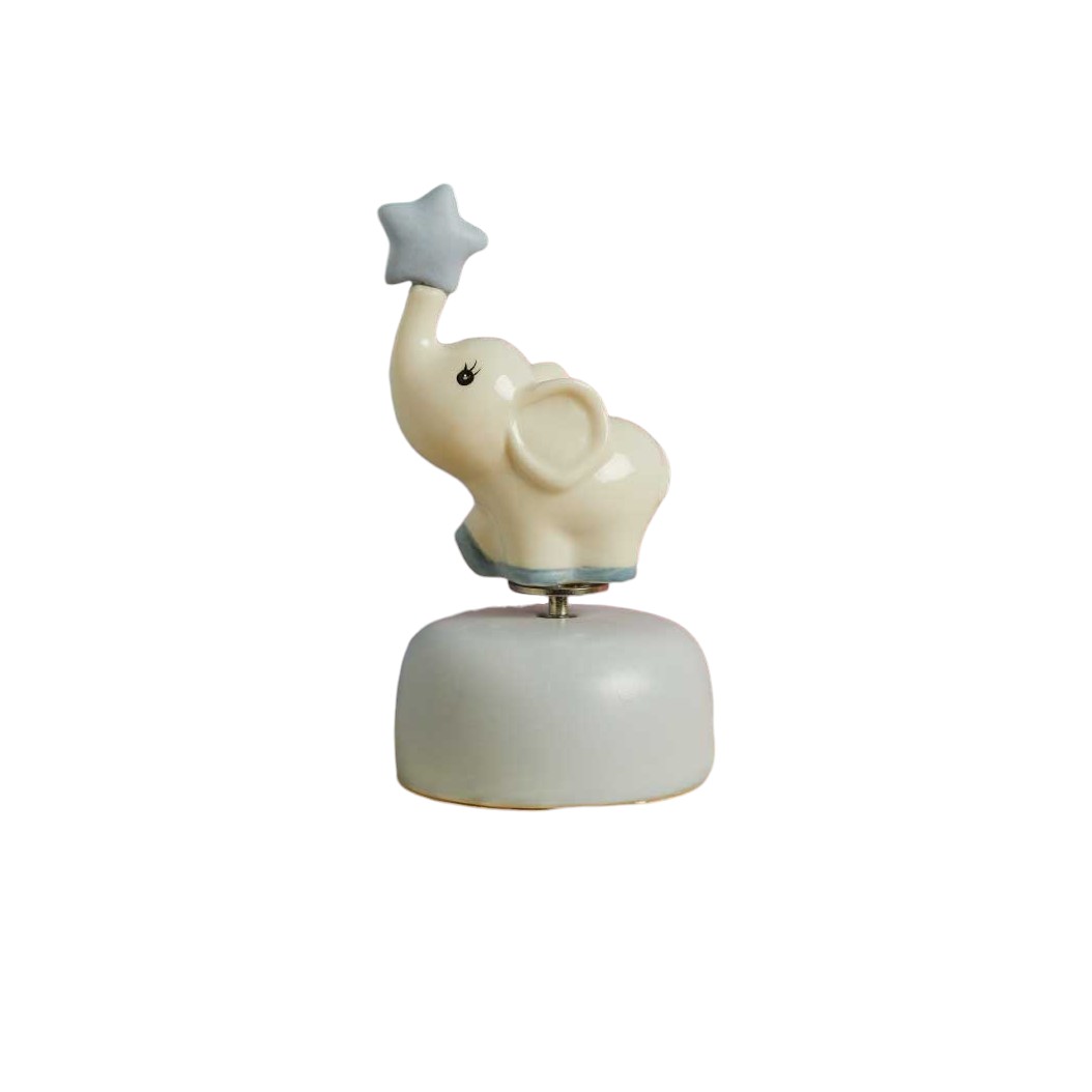 Carillon elefantino celeste - Bomboniere Claraluna