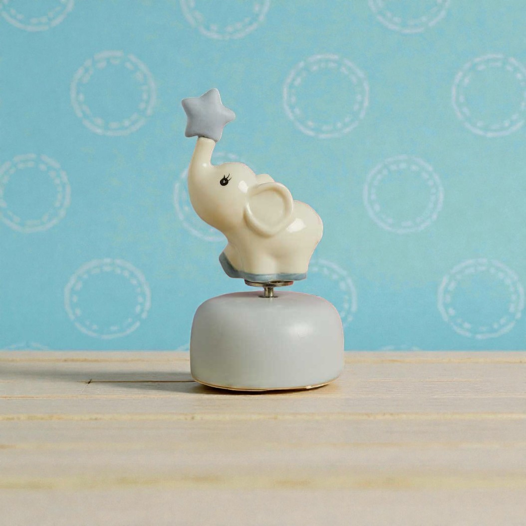 Carillon elefantino celeste - Bomboniere Claraluna