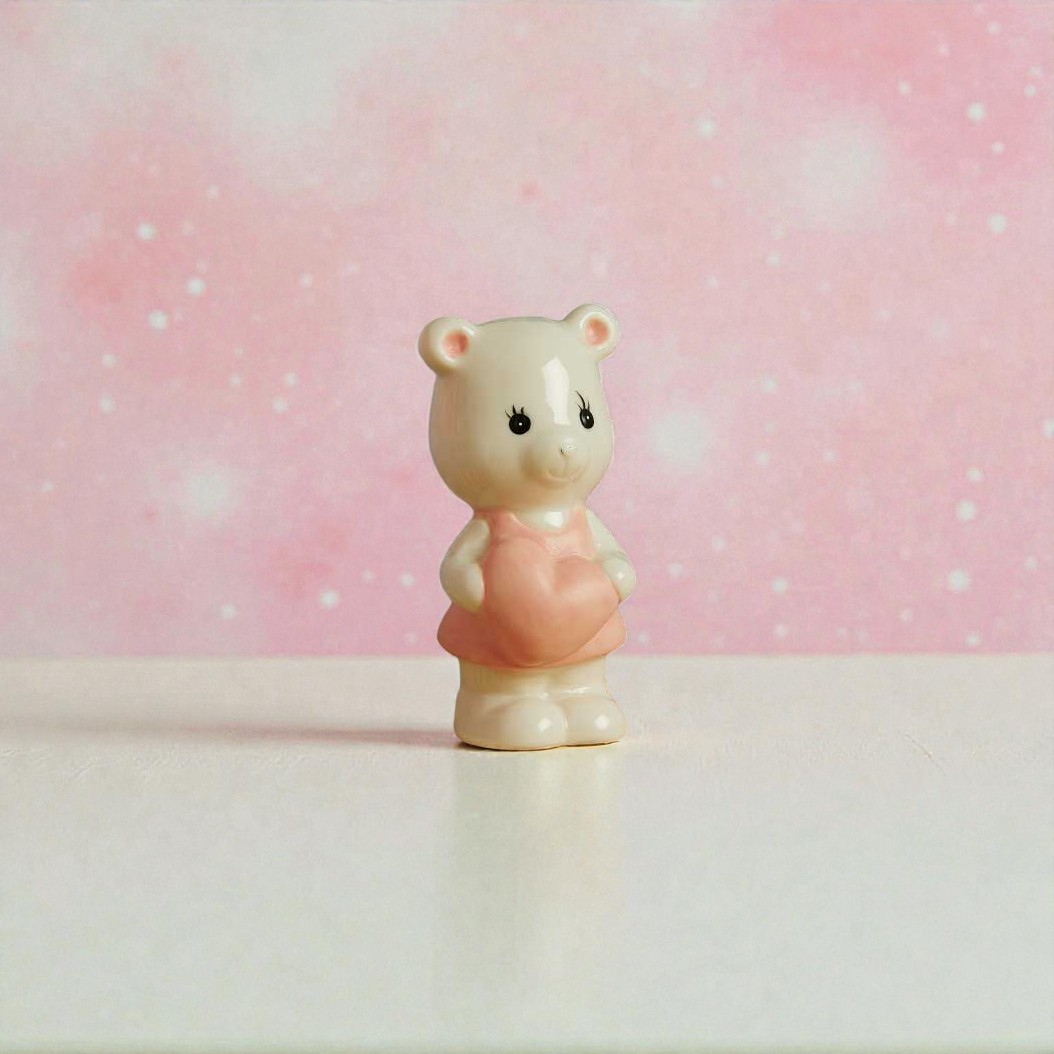 Statuina orsetto rosa - Bomboniere Claraluna
