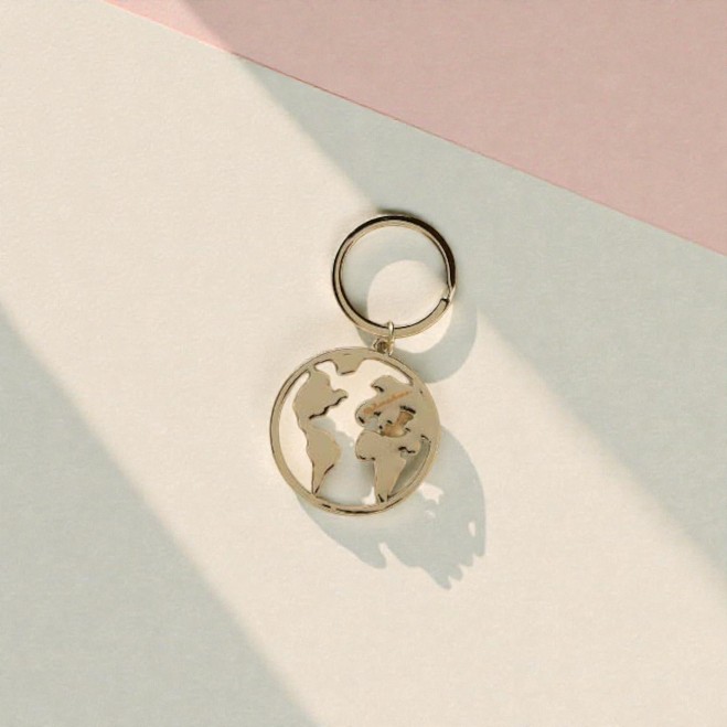 Portachiavi mondo in tre colori - Bomboniere Claraluna