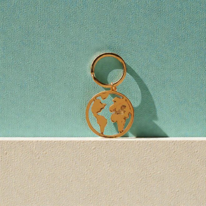 Portachiavi mondo in tre colori - Bomboniere Claraluna