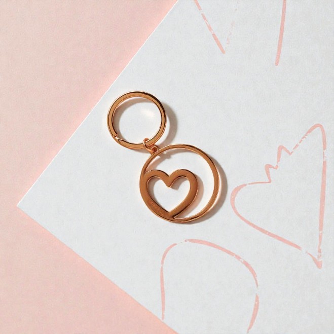 Portachiavi cuore in tre colori - Bomboniere Claraluna