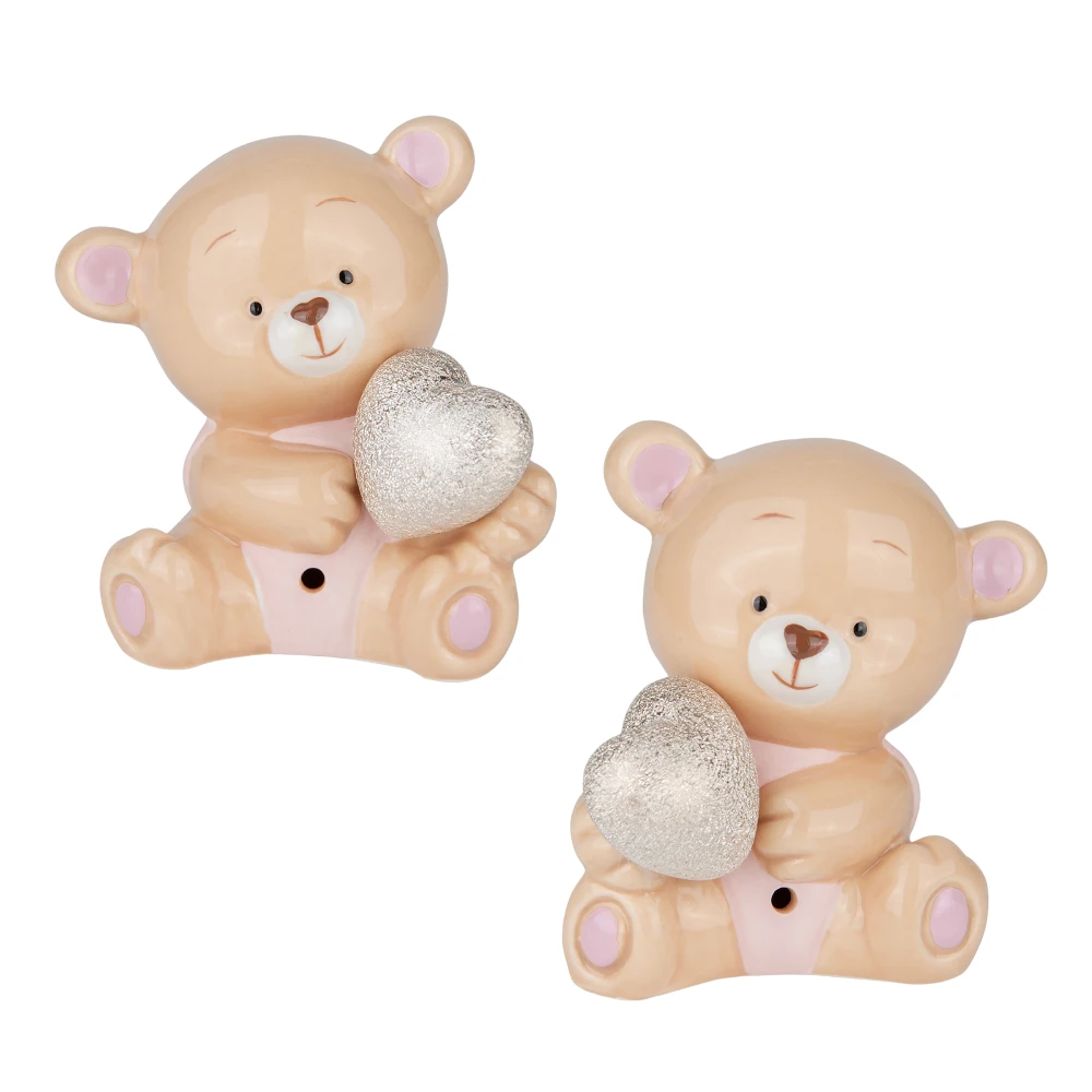 Led Orso Peluche Rosa H9 Bomboniere ETM