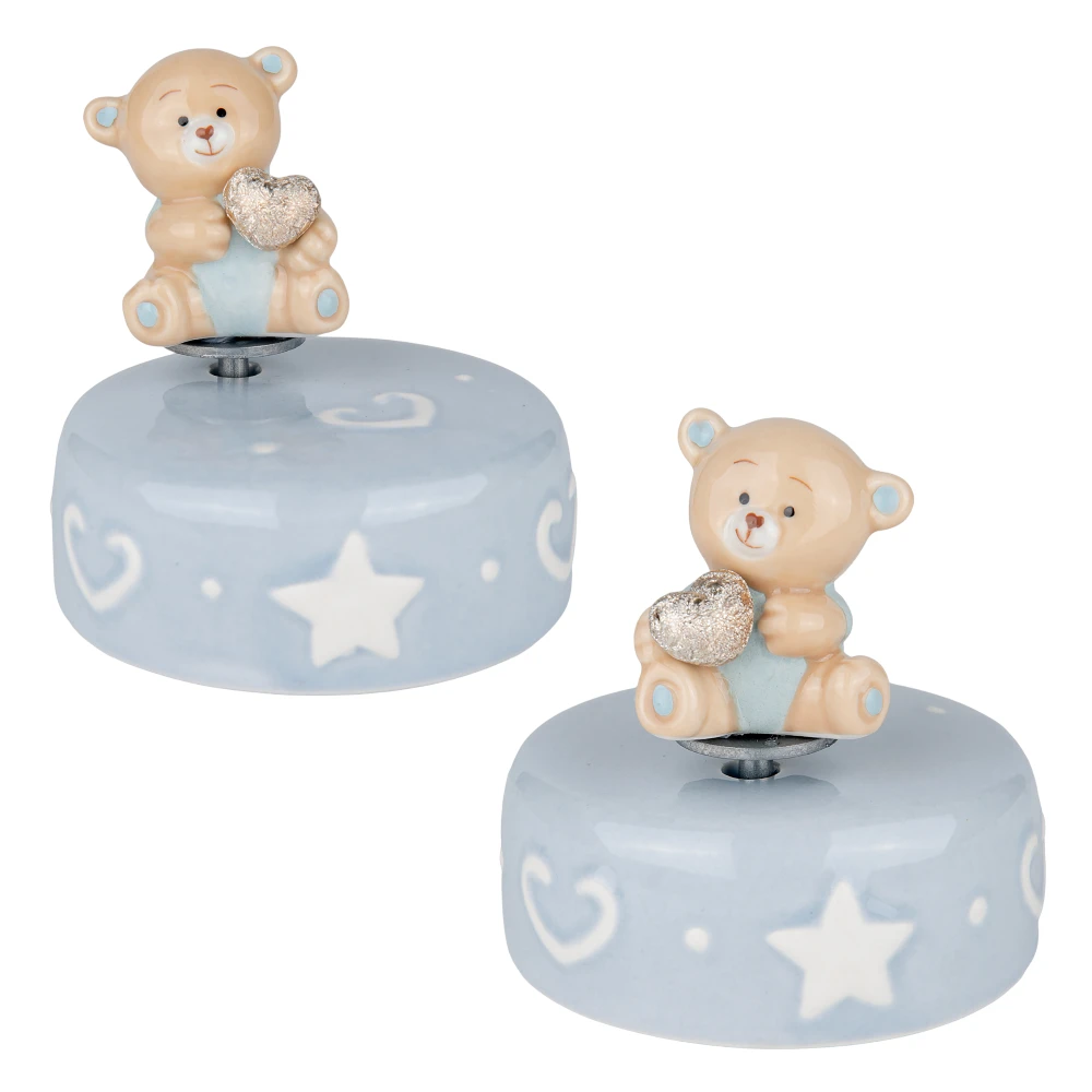 Carillon Orso Peluche Cielo Dm8 H9 Bomboniere ETM