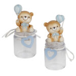 Barattolo Orso Palloncino Cielo H12 Bomboniere ETM