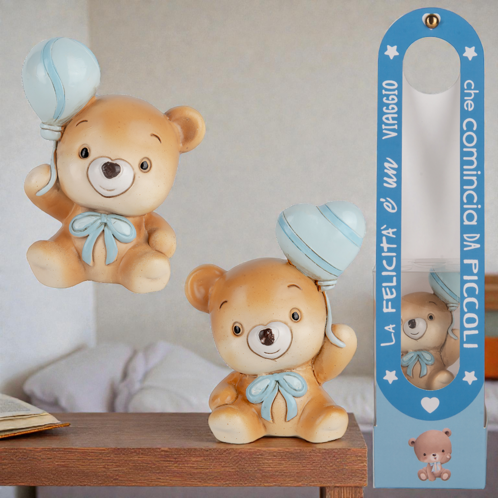 Orso Happy Cielo H7,5 C/Box Bomboniere ETM - immagine 2