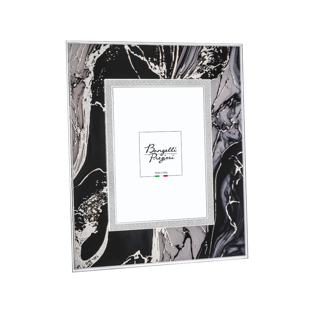 Portafoto Vetro marmo argento 13X18 – Bongelli Prezioni