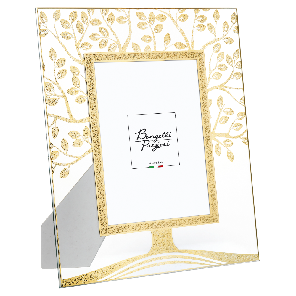 Portafoto in vetro albero della vita color oro Bongelli Preziosi