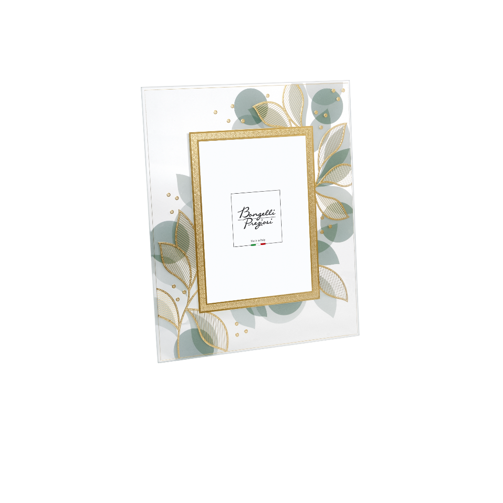 Portafoto in vetro con sfere e fiori 13x18 – Bongelli Preziosi