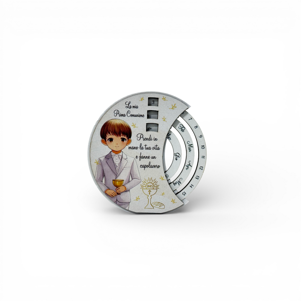 Calendario 12x11cm comunione maschio