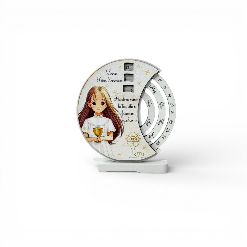 Calendario 12x11cm comunione femmina