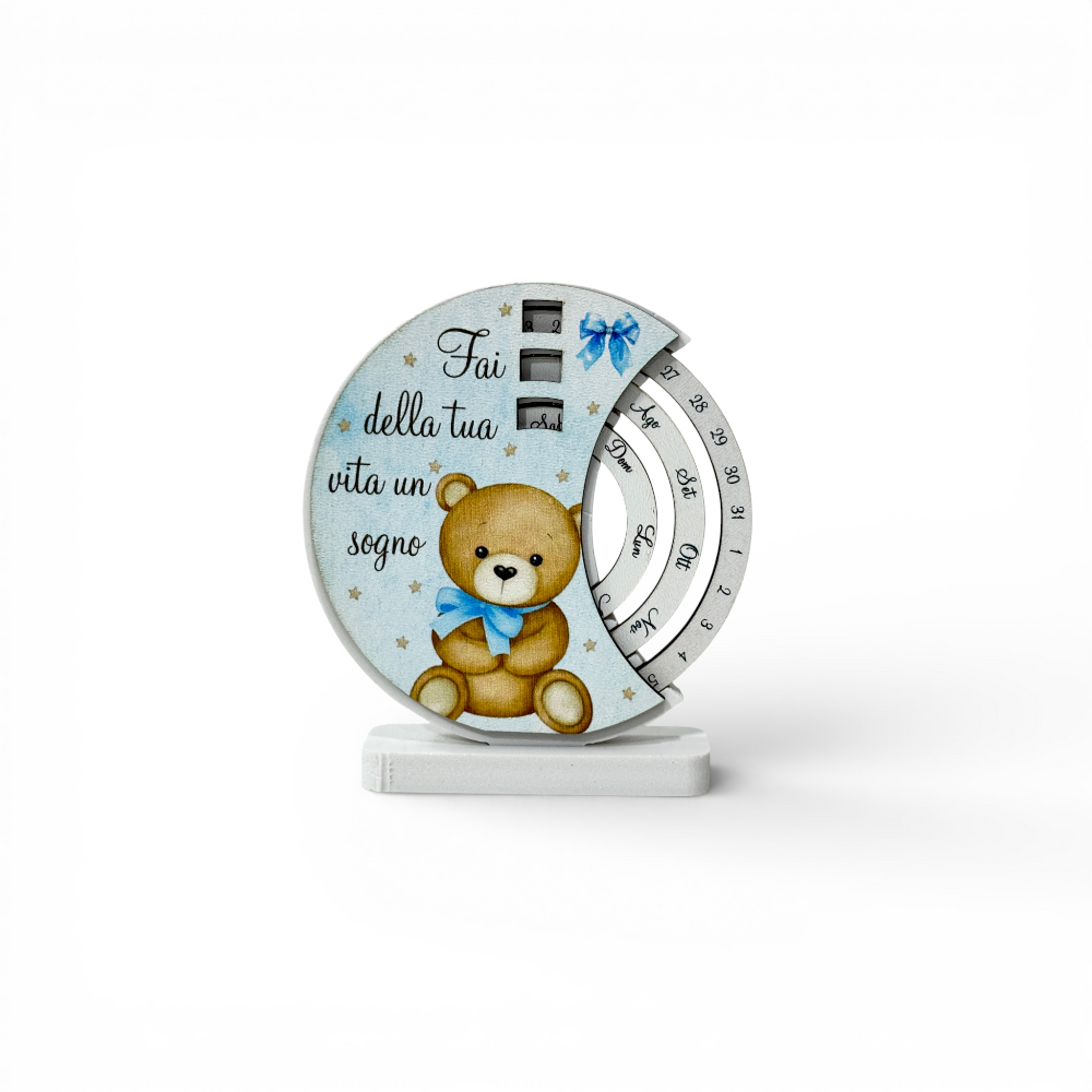 Calendario 12x11cm orso cielo