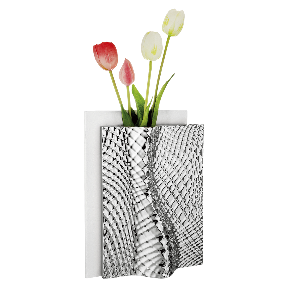 Vaso Ophis bianco e argento H 30 – Bongelli Preziosi