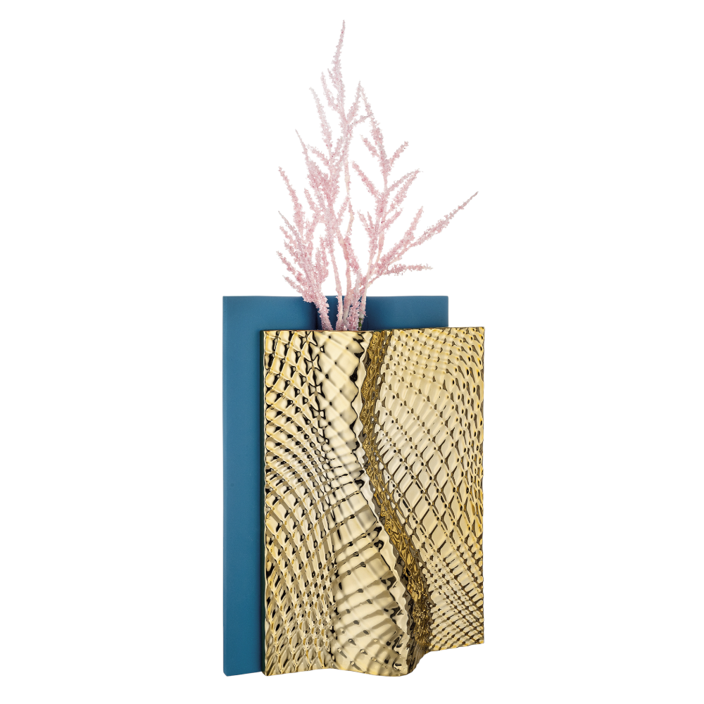 Vaso Ophis blu e oro H 30 – Bongelli Preziosi
