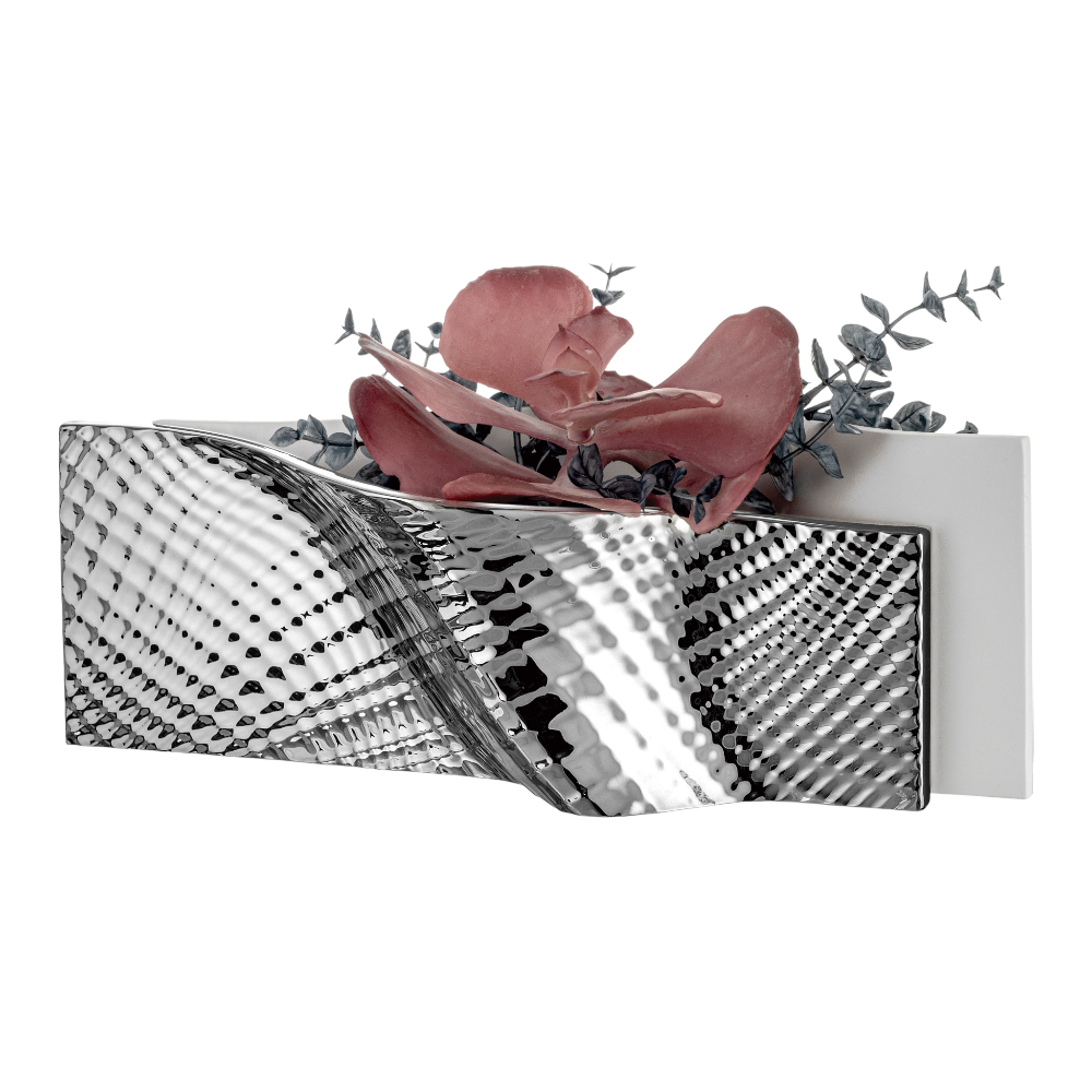 Centrotavola Ophis 35×18 Bianco Argento – Bongelli Preziosi