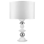 Lampada Liberty h.65 Bianca Argento con Cappa Bianca – Bongelli Preziosi