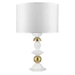 Lampada Liberty H.65 Bianca Oro con Cappa Bianca – Bongelli Preziosi