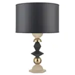 Lampada Liberty H.65 Nocciola Oro con Cappa Nera – Bongelli Preziosi