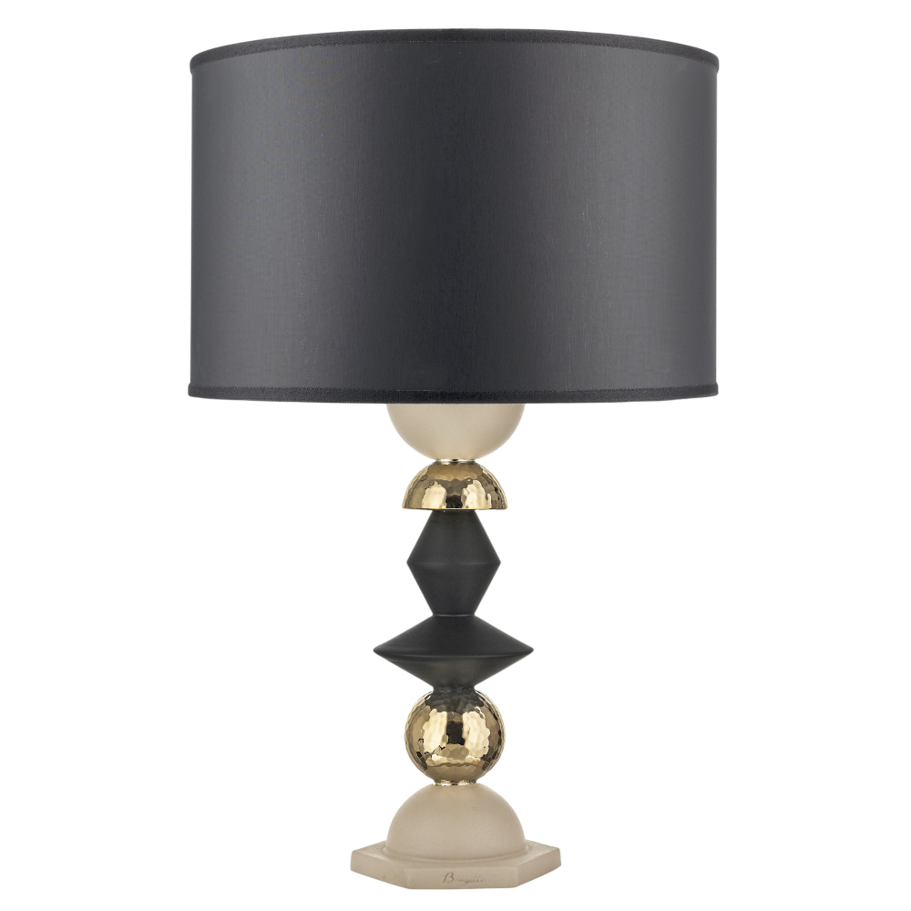 Lampada Liberty H.65 Nocciola Oro con Cappa Nera – Bongelli Preziosi