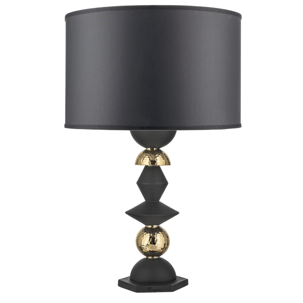 Lampada Liberty H.65 Nera Oro con Cappa Nera – Bongelli Preziosi