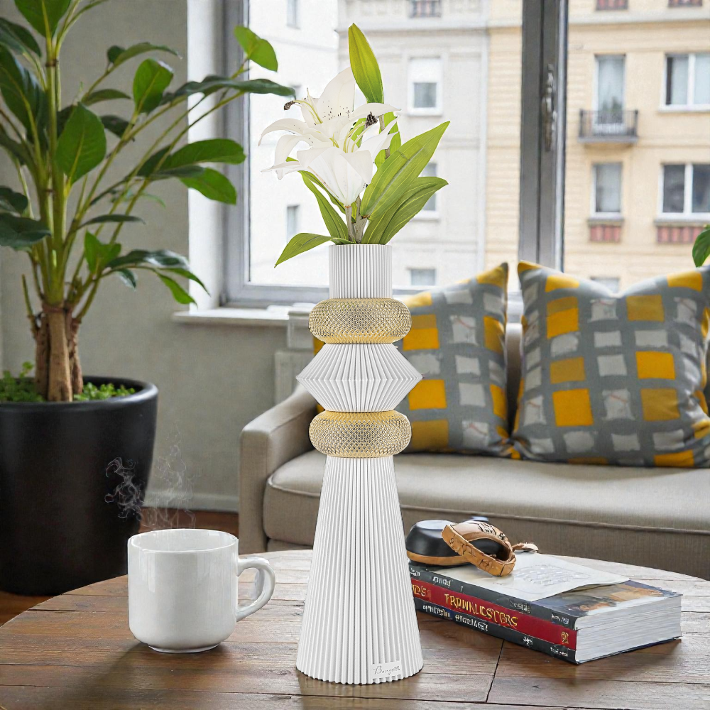 Vaso Modular H.39 Bianco Oro – Bongelli Preziosi - immagine 2