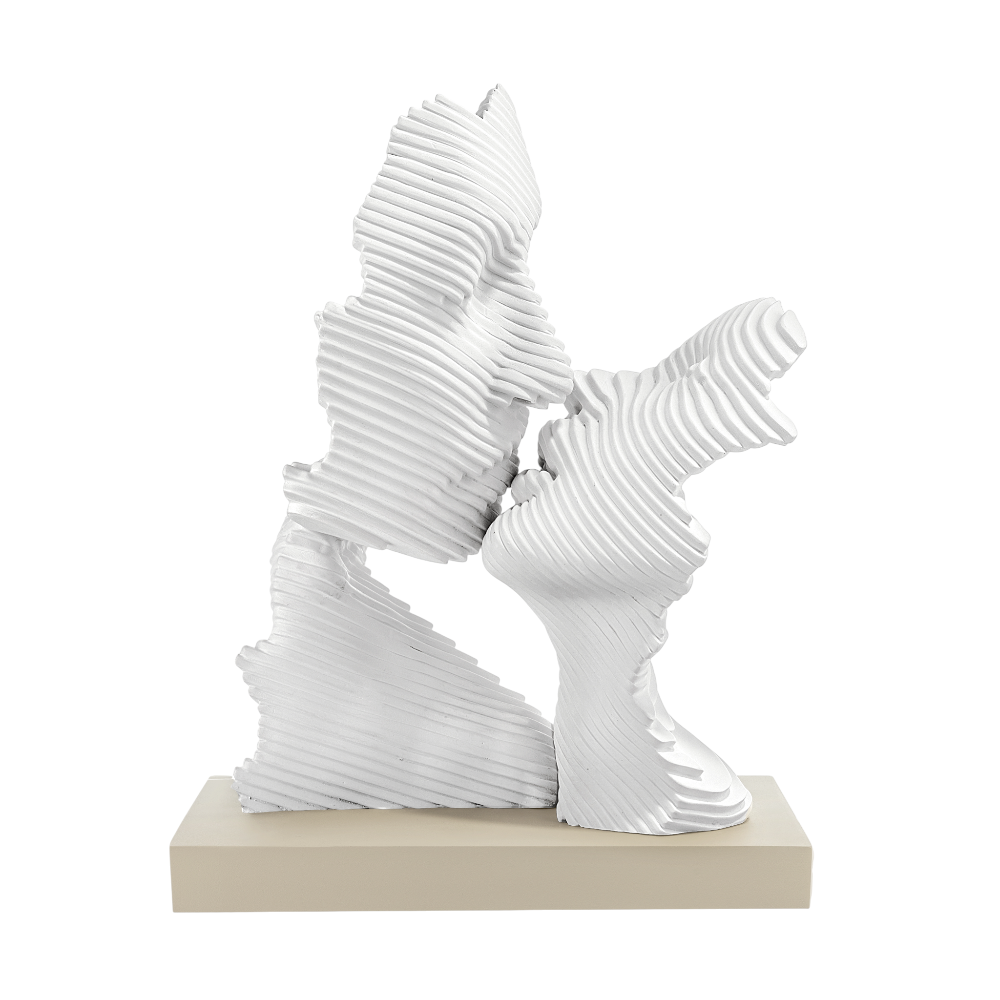 Scultura Bacio Stilizzata Base Nocciola – Bongelli Preziosi