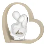 Scultura coppia cuore love nocciola 14x14 – Bongelli Preziosi