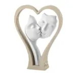 Scultura Coppia Cuore Alta Visi H 24 Nocciola – Bongelli Preziosi